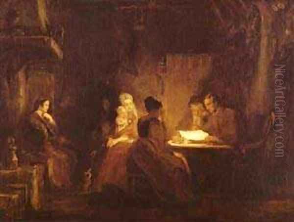 The Cotters Saturday Night 1837 Oil Painting by Sir David Wilkie