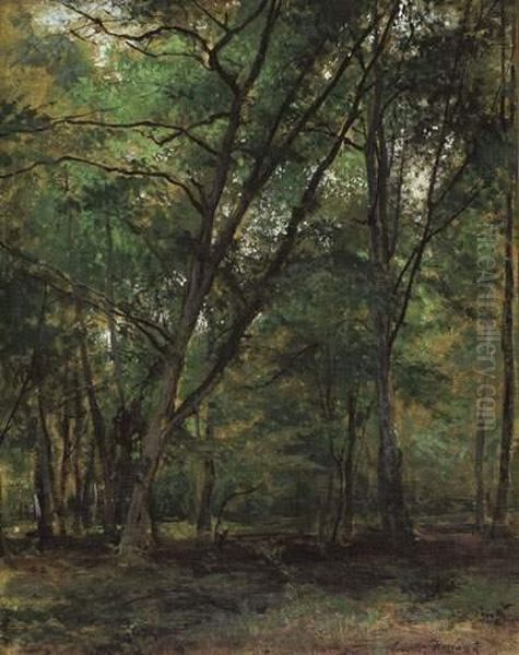 Dans Le Bois Oil Painting by Cesar De Cock