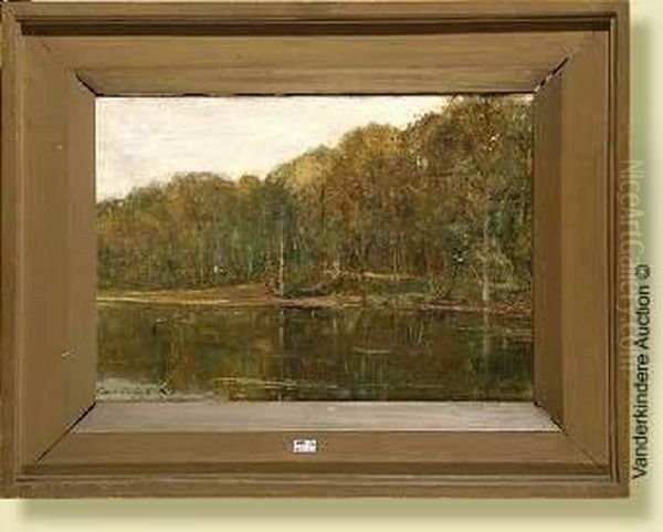 Etang En Foret Oil Painting by Cesar De Cock