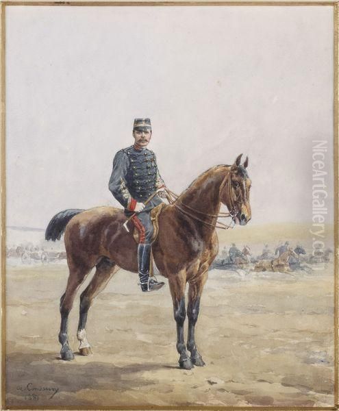 Cavalier Oil Painting by Charles Fernand de Condamy