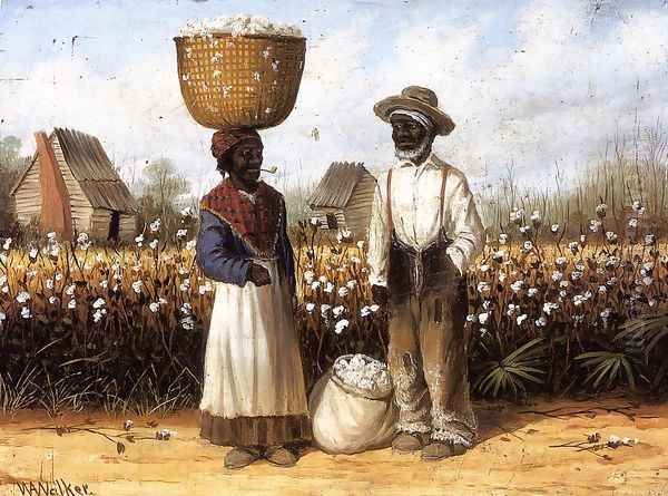 Cotton Pickers Oil Painting by William Aiken Walker