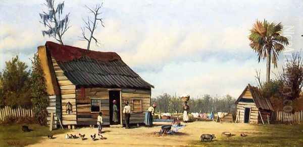 Cabin Scene III Oil Painting by William Aiken Walker