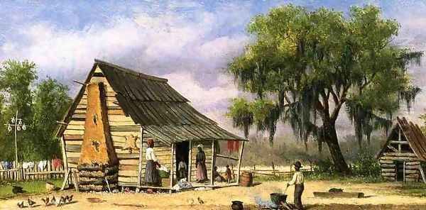 Cabin Scene I Oil Painting by William Aiken Walker