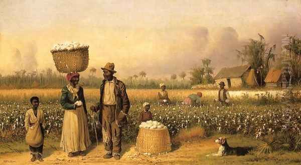 Cotton Pickers I Oil Painting by William Aiken Walker