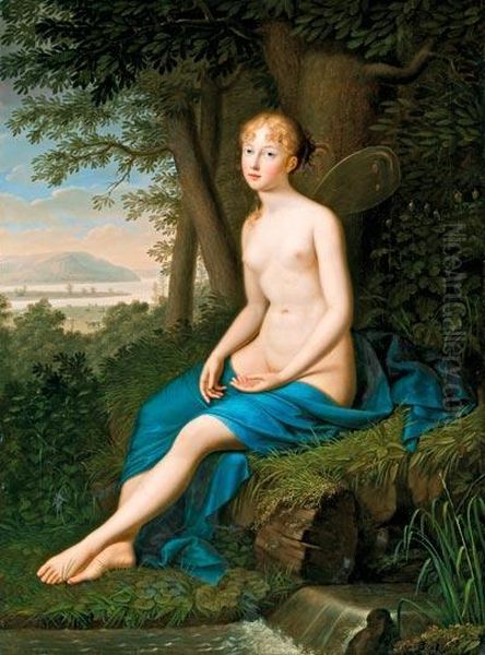 Psyche Oil Painting by Bernhard De Guerard