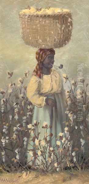 Cotton Picker 2 Oil Painting by William Aiken Walker