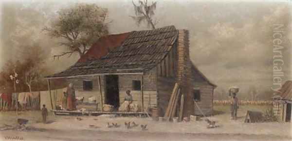 Laundry Day Oil Painting by William Aiken Walker