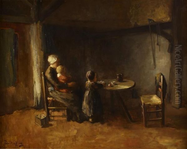 Domestic Cares Oil Painting by Bernard Johann De Hoog