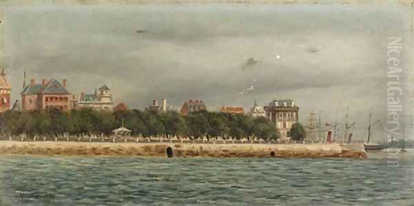 South Battery, Charleston, S.C. Oil Painting by William Aiken Walker