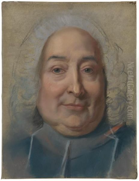 Portrait Of Monseigneur Vintimille Du Luc, Archbishop Of Paris Oil Painting by Maurice Quentin de La Tour