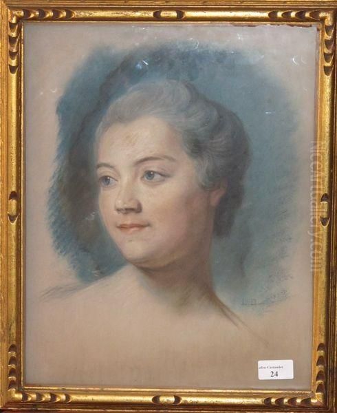 Marquise De Pompadour Oil Painting by Maurice Quentin de La Tour