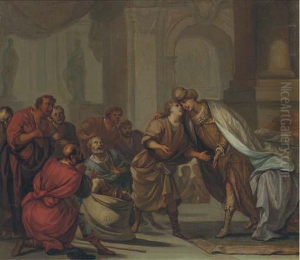 Scenes From The Life Of Joseph Oil Painting by Gerard de Lairesse