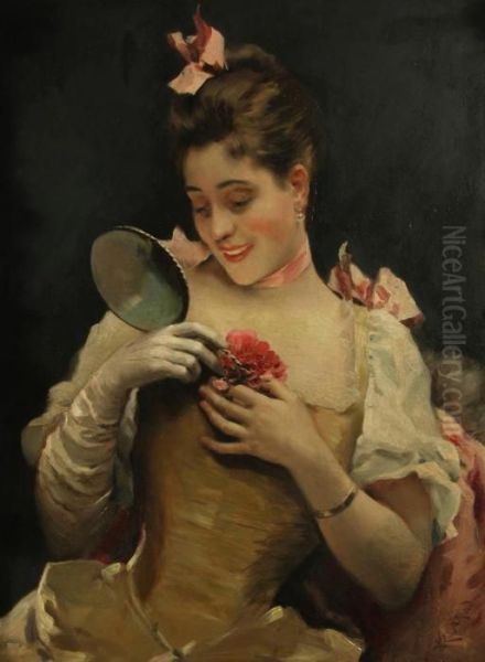 Portrait Of Aline Masson Oil Painting by Raimundo de Madrazo y Garreta