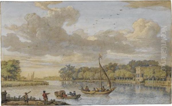 View Of Spaarenhout, Near Haarlem Oil Painting by Isaac de Moucheron