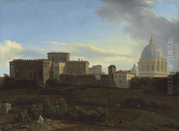 A View Of The Vatican, Rome Oil Painting by Isaac de Moucheron