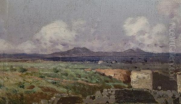 Paesaggio Meridionale Oil Painting by Giuseppe de Nittis