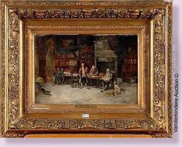 Bibliotheque Animee Oil Painting by Vicente Garcia de Paredes