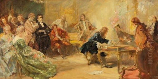 Concert Au Salon Oil Painting by Vicente Garcia de Paredes