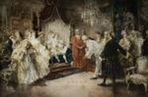 La Recepcion Oil Painting by Vicente Garcia de Paredes