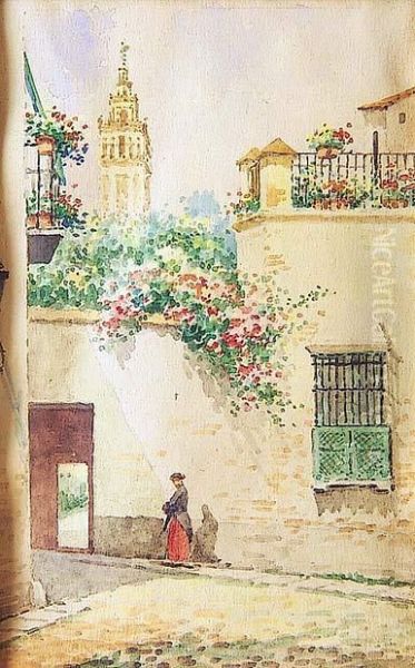 Sevilla, Barrio De San Bernardo Oil Painting by Vicente Garcia de Paredes