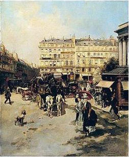 Bulevard Parisino (parisian Boulevard) Oil Painting by Vicente Garcia de Paredes