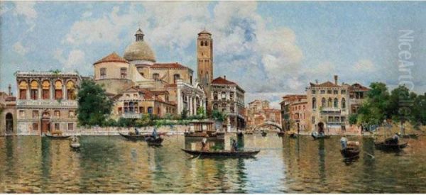 Vedute Von Venedig Oil Painting by Antonio Maria de Reyna