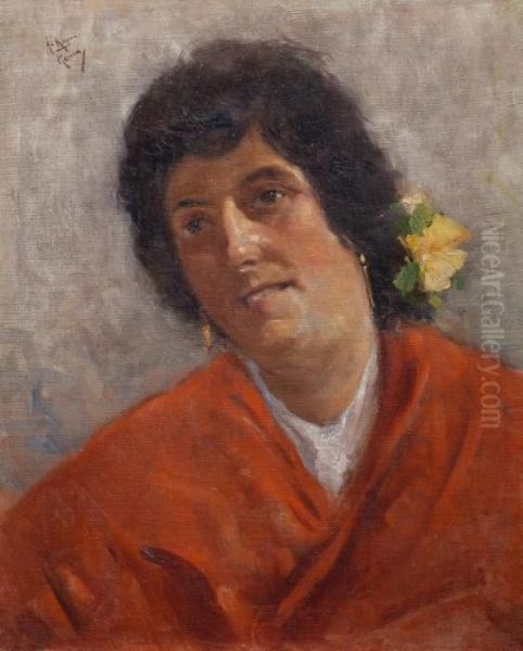 Flor Amarilla Oil Painting by Antonio Maria de Reyna