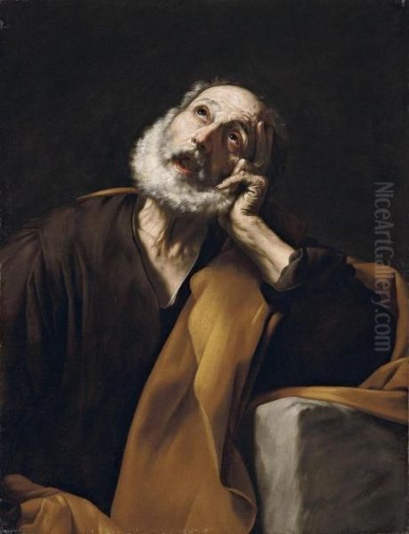 The Penitent Saint Peter Oil Painting by Jusepe de Ribera