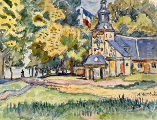 Notre Dame De Grace Oil Painting by Henri Lienard De Saint-Delis