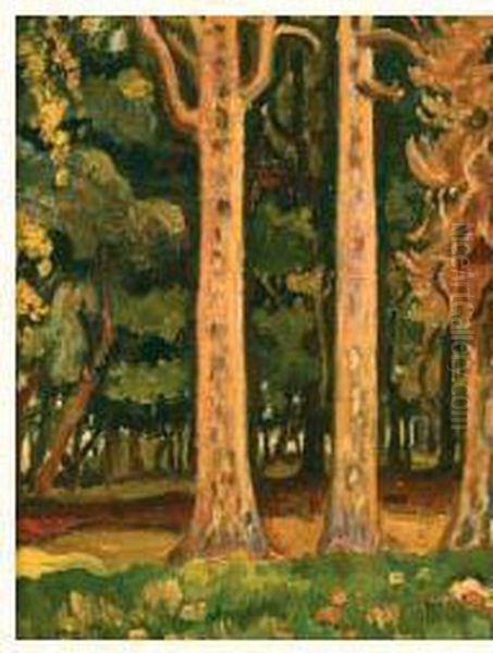 Les Grands Arbres Oil Painting by Henri Lienard De Saint-Delis