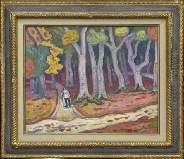 Into The Woods Oil Painting by Henri Lienard De Saint-Delis