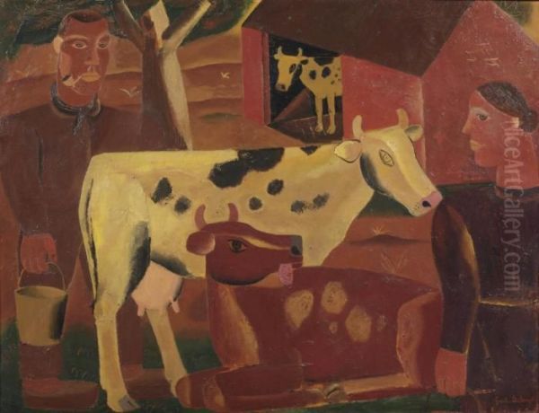 La Vie Du Ferme Oil Painting by Gustave De Smet