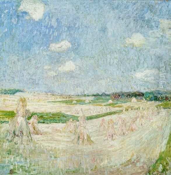 Paysage/moisson Oil Painting by Gustave De Smet