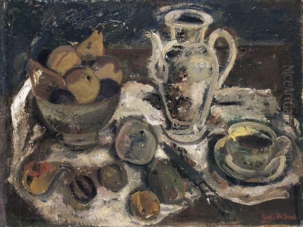 Nature Morte A La Cafetiere Oil Painting by Gustave De Smet