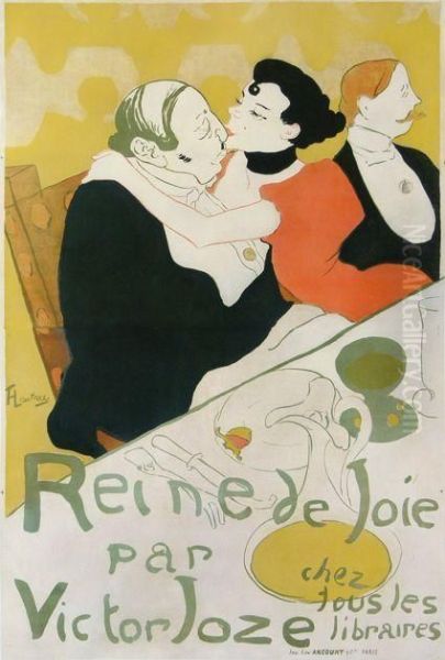 Reine De Joie Par Victor Joze Chez Tous Les Libraires. Oil Painting by Henri De Toulouse-Lautrec