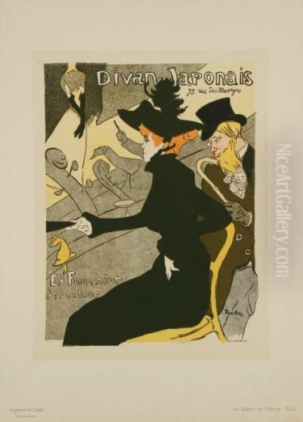 Le Divan Japonais Oil Painting by Henri De Toulouse-Lautrec