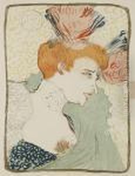 Mademoiselle Marcelle Lender En Buste Oil Painting by Henri De Toulouse-Lautrec