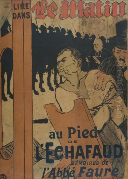 Au Pied De L'echafaud Oil Painting by Henri De Toulouse-Lautrec