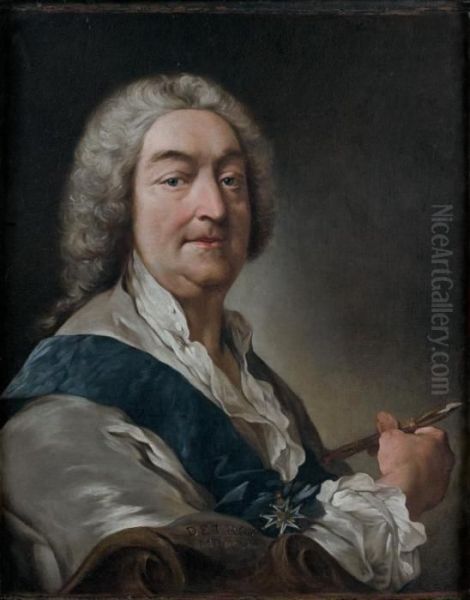 Autoportrait De L'artiste Oil Painting by Jean Francois de Troy