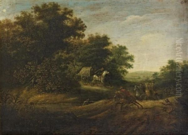 The Hold-up Oil Painting by Esaias Van De Velde