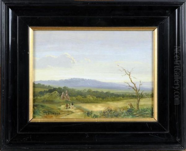 Paysage Anime Oil Painting by Edouard De Vigne