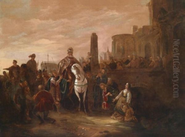 The Triumph Of Mordechai Oil Painting by Jacob Willemsz de Wet the Elder