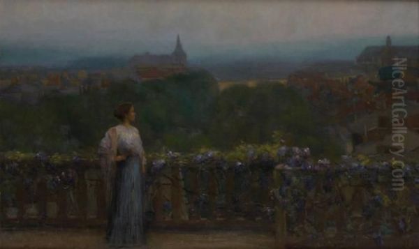 Soir Tombant En Wallonie Oil Painting by Alfred Defize