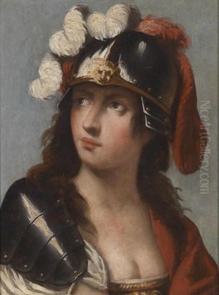 The Goddess Minerva Oil Painting by Pietro Della Vecchio