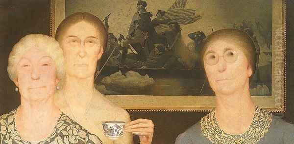 Daughters of the Revolution Oil Painting by Grant Wood