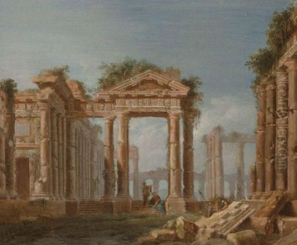 Caprices Architecturaux Oil Painting by Pierre-Antoine Demachy