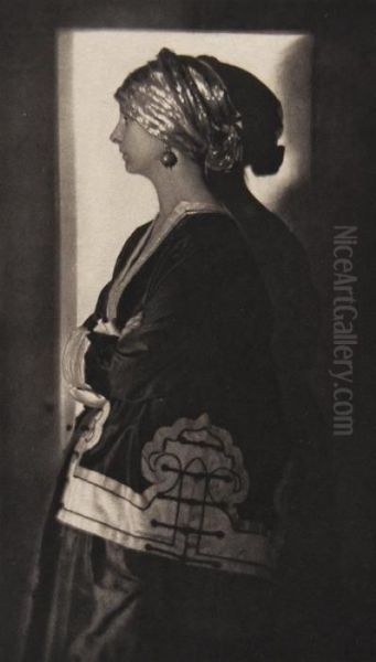 Study Of A Gitana Oil Painting by Adolf Demeyer