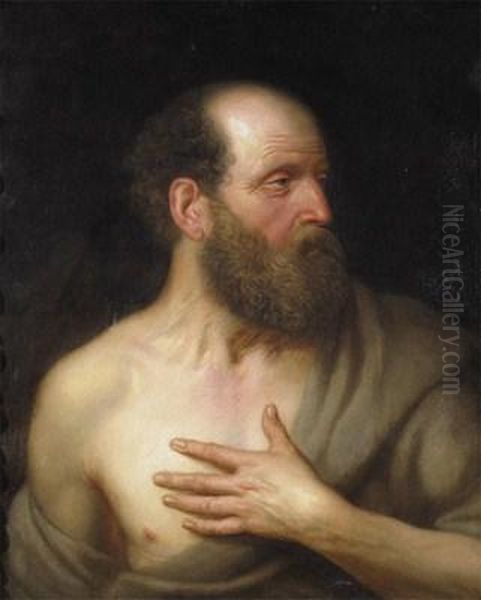 St. Jerome Oil Painting by Balthasar Denner