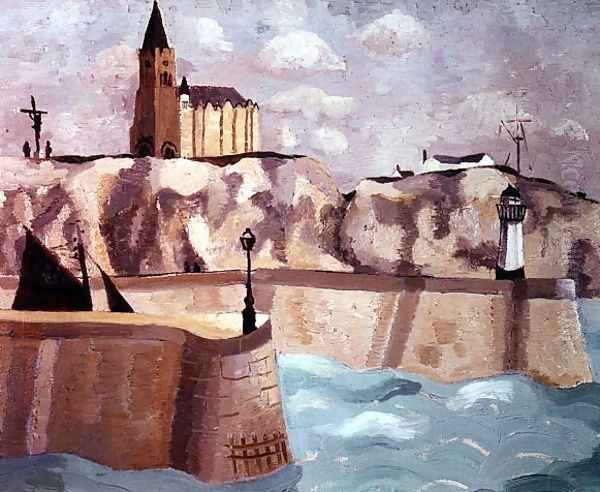 Church on the Cliff, Dieppe, 1929 Oil Painting by Christopher Wood