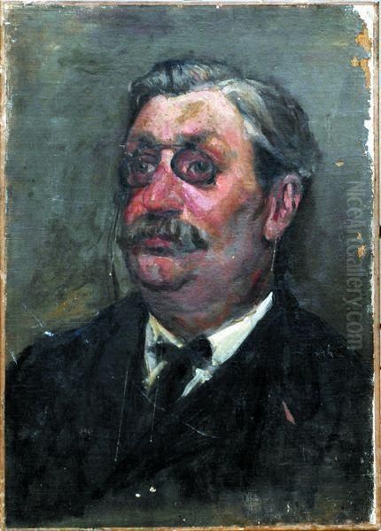 Portrait D'homme Oil Painting by Marcellin Desboutin